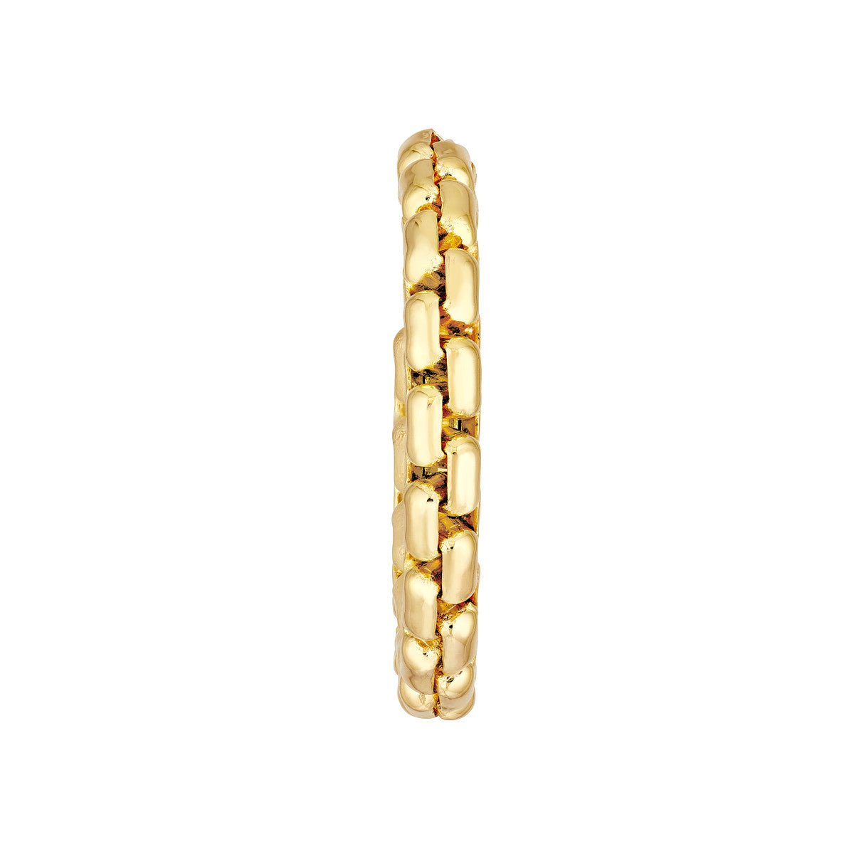 Birmingham Jewelry - 14K Yellow Gold Round Box Large Open Hoop Earrings - Birmingham Jewelry