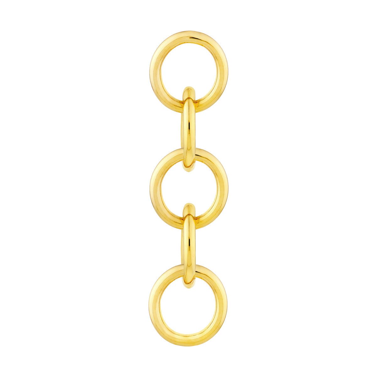 Birmingham Jewelry - 14K Yellow Gold Round Endless Link Dangle Earrings - Birmingham Jewelry
