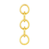 Birmingham Jewelry - 14K Yellow Gold Round Endless Link Dangle Earrings - Birmingham Jewelry