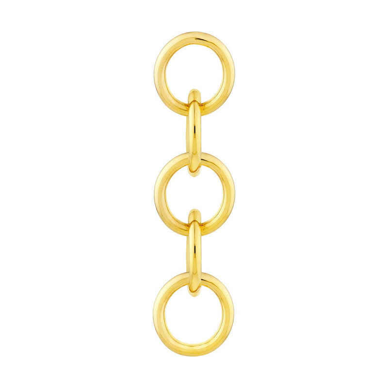 Birmingham Jewelry - 14K Yellow Gold Round Endless Link Dangle Earrings - Birmingham Jewelry