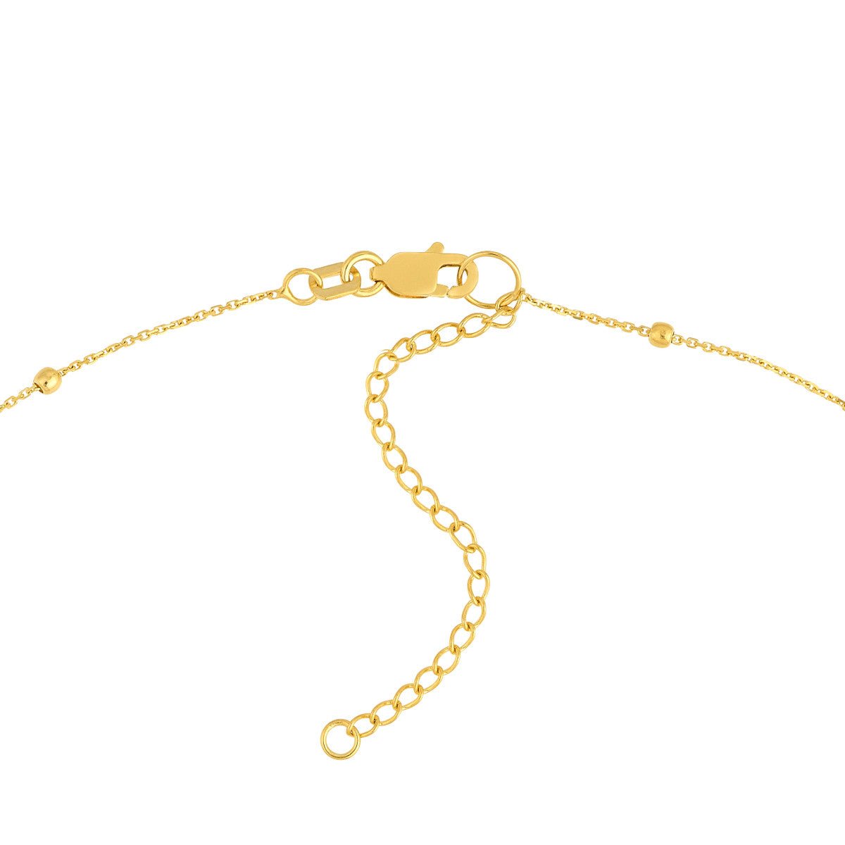 Birmingham Jewelry - 14K Yellow Gold Round Link Nest Pendant Station Necklace - Birmingham Jewelry