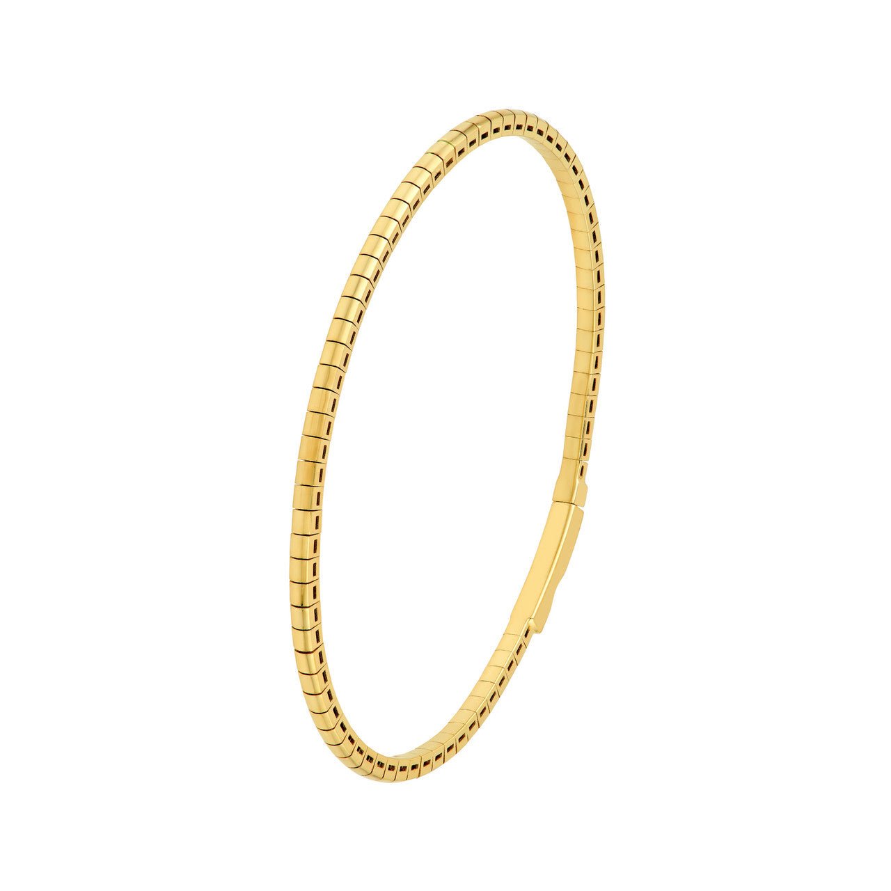 Birmingham Jewelry - 14K Yellow Gold Round Square Link Flexi Bracelet - Birmingham Jewelry