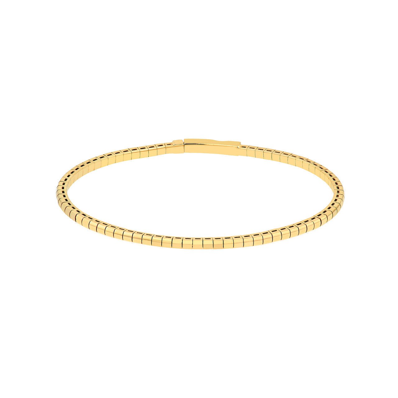 Birmingham Jewelry - 14K Yellow Gold Round Square Link Flexi Bracelet - Birmingham Jewelry