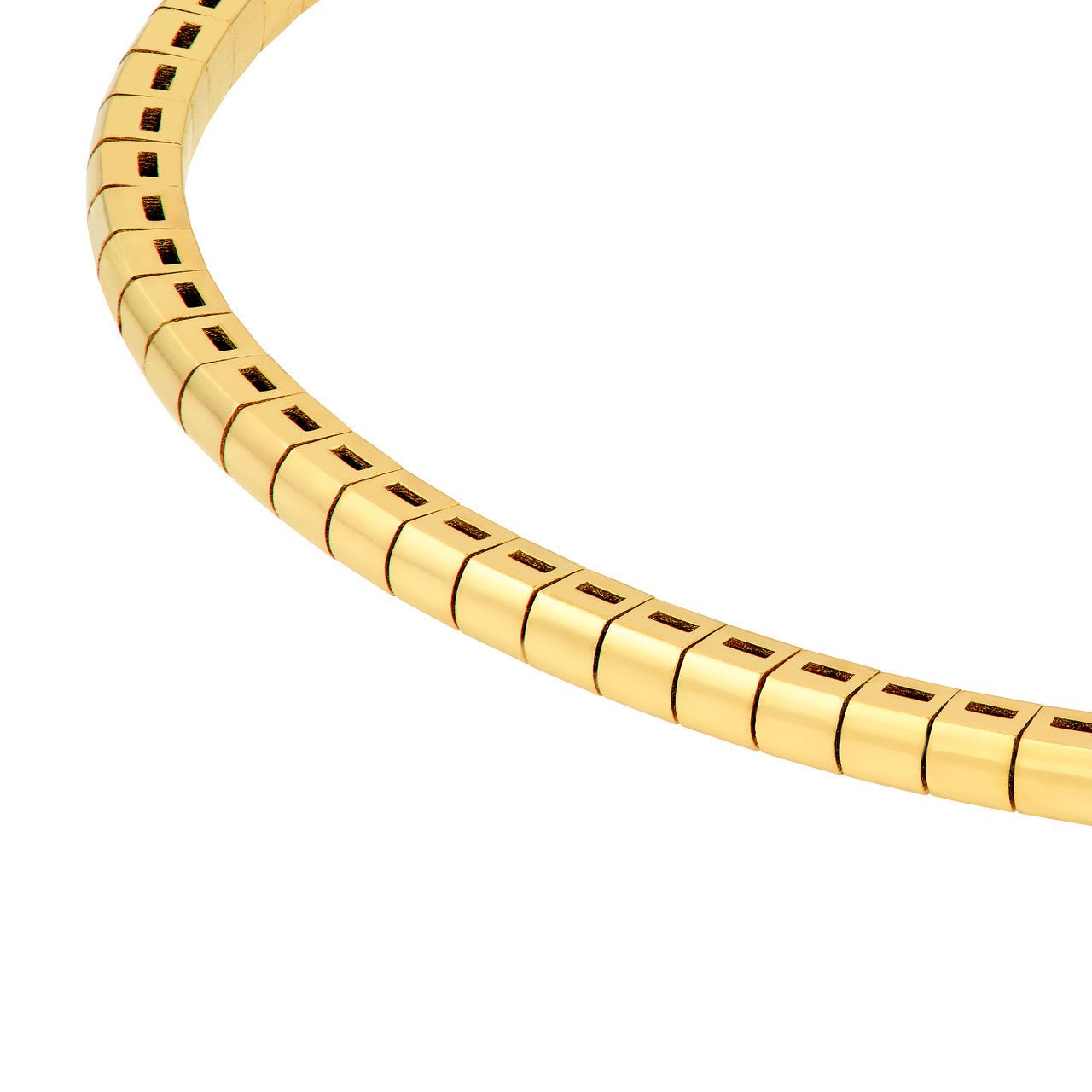 Birmingham Jewelry - 14K Yellow Gold Round Square Link Flexi Bracelet - Birmingham Jewelry