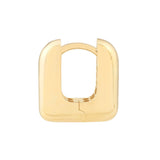 Birmingham Jewelry - 14K Yellow Gold Rounded Square Huggie Earrings - Birmingham Jewelry