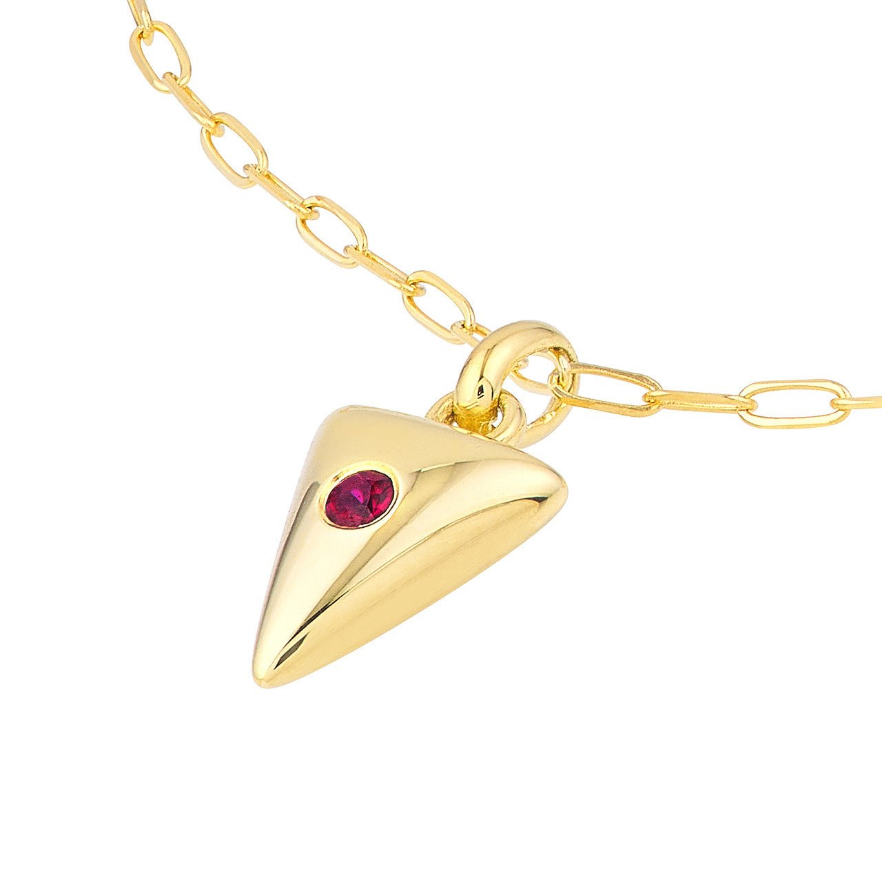 Birmingham Jewelry - 14K Yellow Gold Ruby Arrow Pendant - Birmingham Jewelry