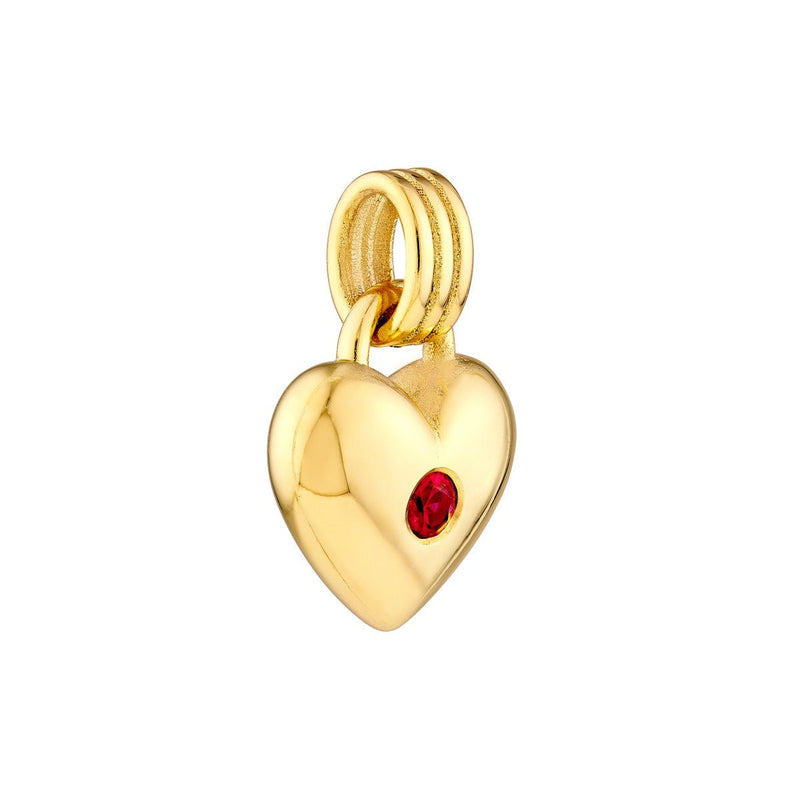 Birmingham Jewelry - 14K Yellow Gold Ruby Heart Pendant - Birmingham Jewelry