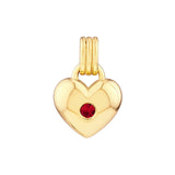 Birmingham Jewelry - 14K Yellow Gold Ruby Heart Pendant - Birmingham Jewelry