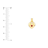 Birmingham Jewelry - 14K Yellow Gold Ruby Heart Pendant - Birmingham Jewelry