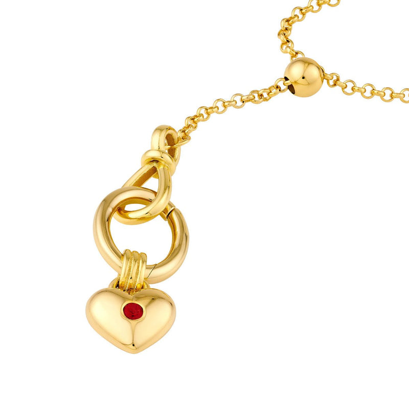 Birmingham Jewelry - 14K Yellow Gold Ruby Heart Pendant - Birmingham Jewelry