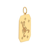 Birmingham Jewelry - 14K Yellow Gold Scorpio Engraved Pendant - Birmingham Jewelry