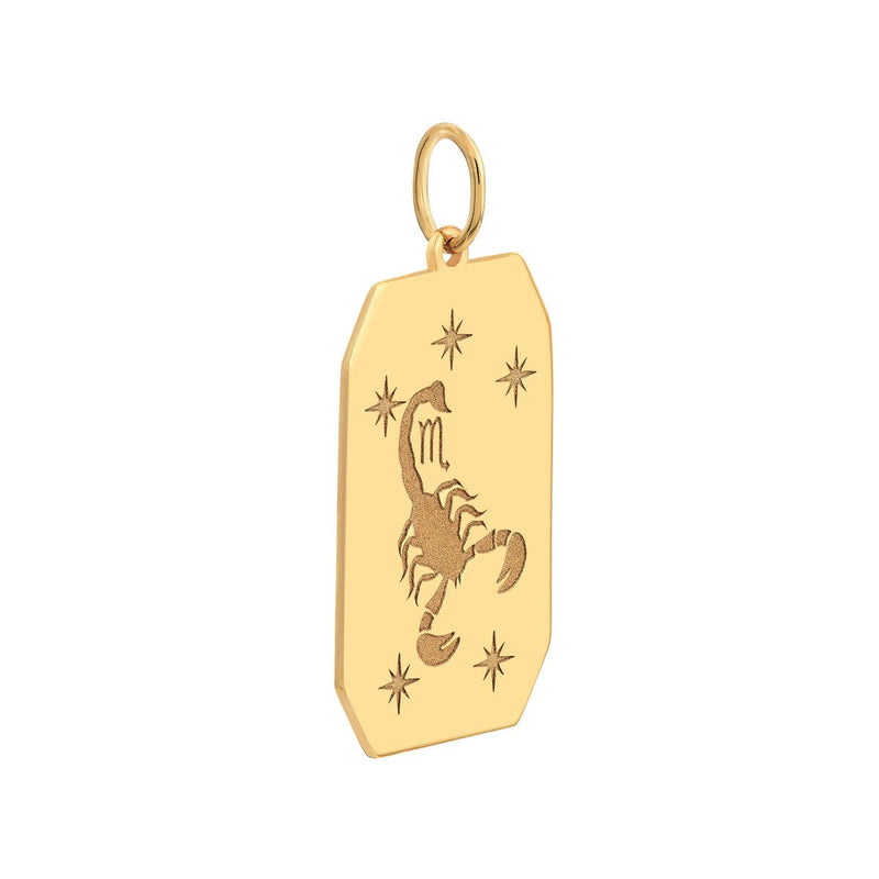 Birmingham Jewelry - 14K Yellow Gold Scorpio Engraved Pendant - Birmingham Jewelry