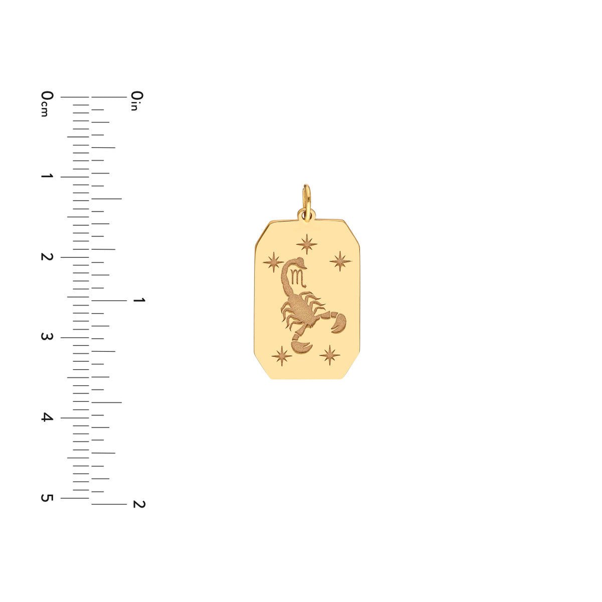 Birmingham Jewelry - 14K Yellow Gold Scorpio Engraved Pendant - Birmingham Jewelry