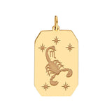 Birmingham Jewelry - 14K Yellow Gold Scorpio Engraved Pendant - Birmingham Jewelry