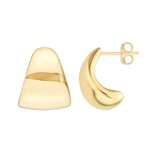 Birmingham Jewelry - 14K Yellow Gold Semi Hoop Earrings - Birmingham Jewelry