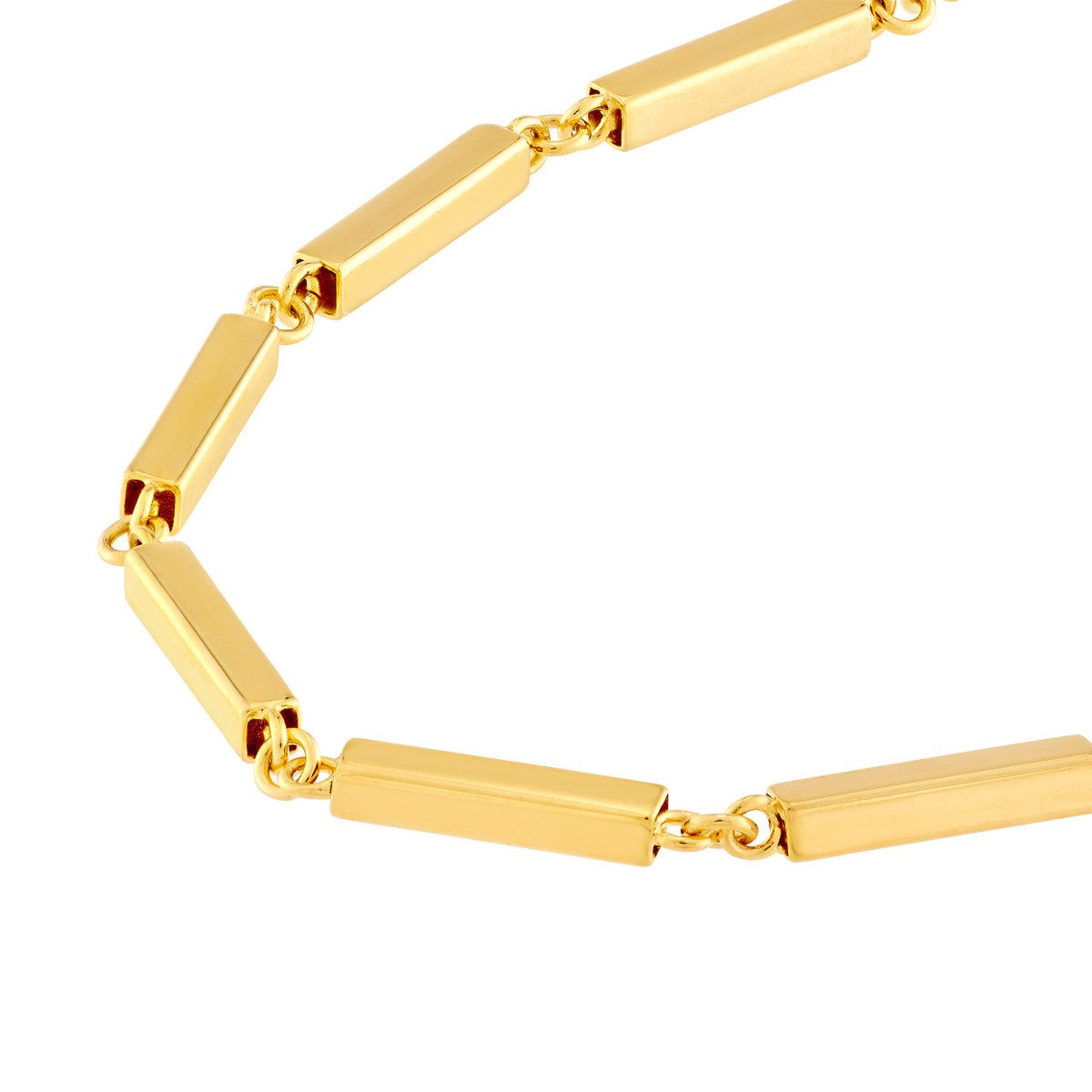 Birmingham Jewelry - 14K Yellow Gold Short Bar Station Adjustable Bracelet - Birmingham Jewelry