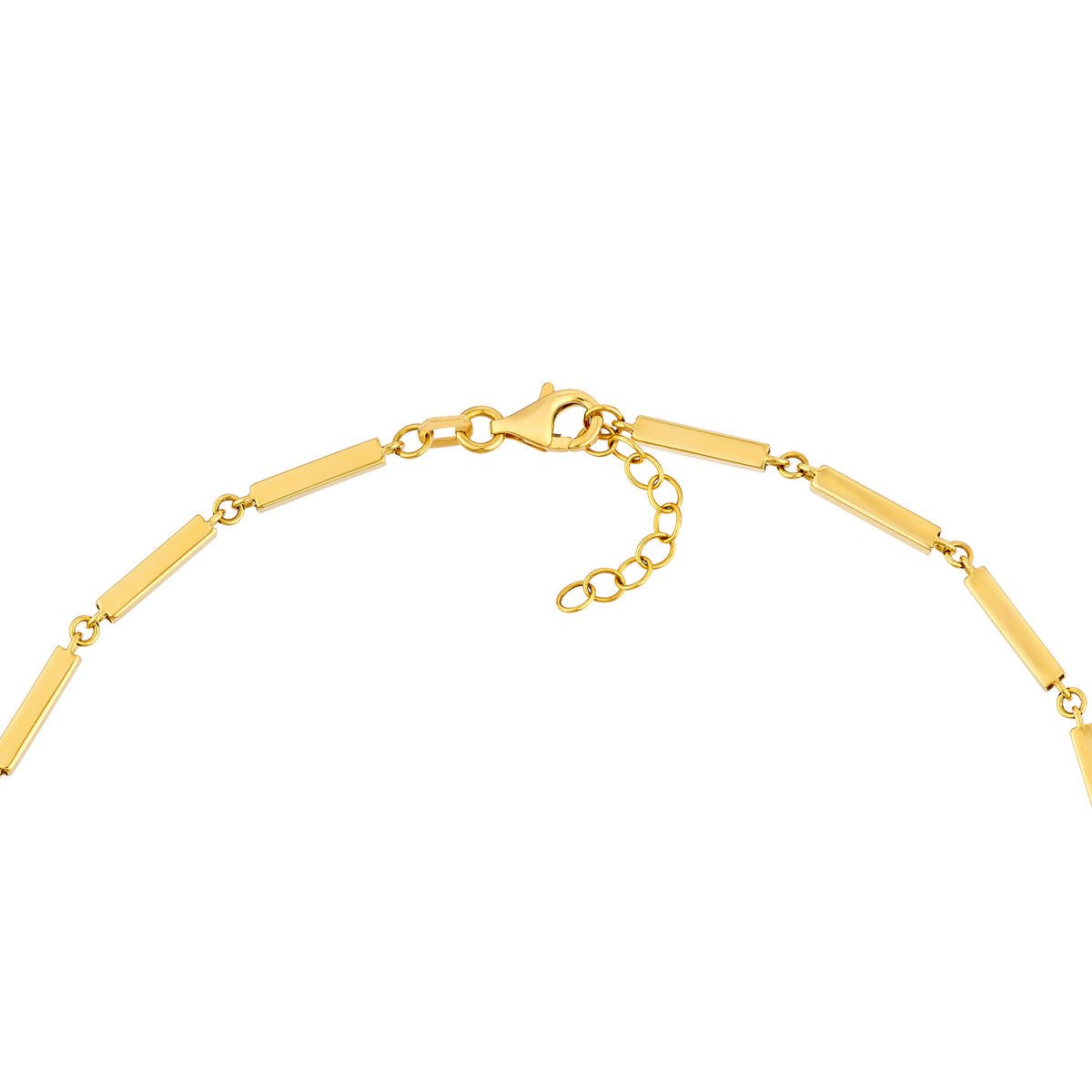 Birmingham Jewelry - 14K Yellow Gold Short Bar Station Adjustable Bracelet - Birmingham Jewelry