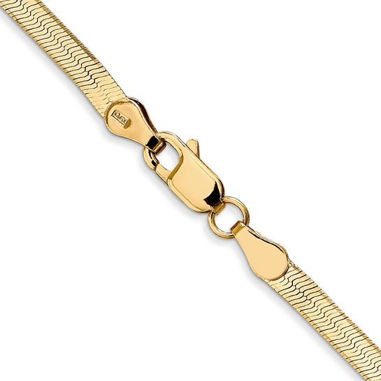 Birmingham Jewelry - 14K Yellow Gold Silky Herringbone Chain - Birmingham Jewelry
