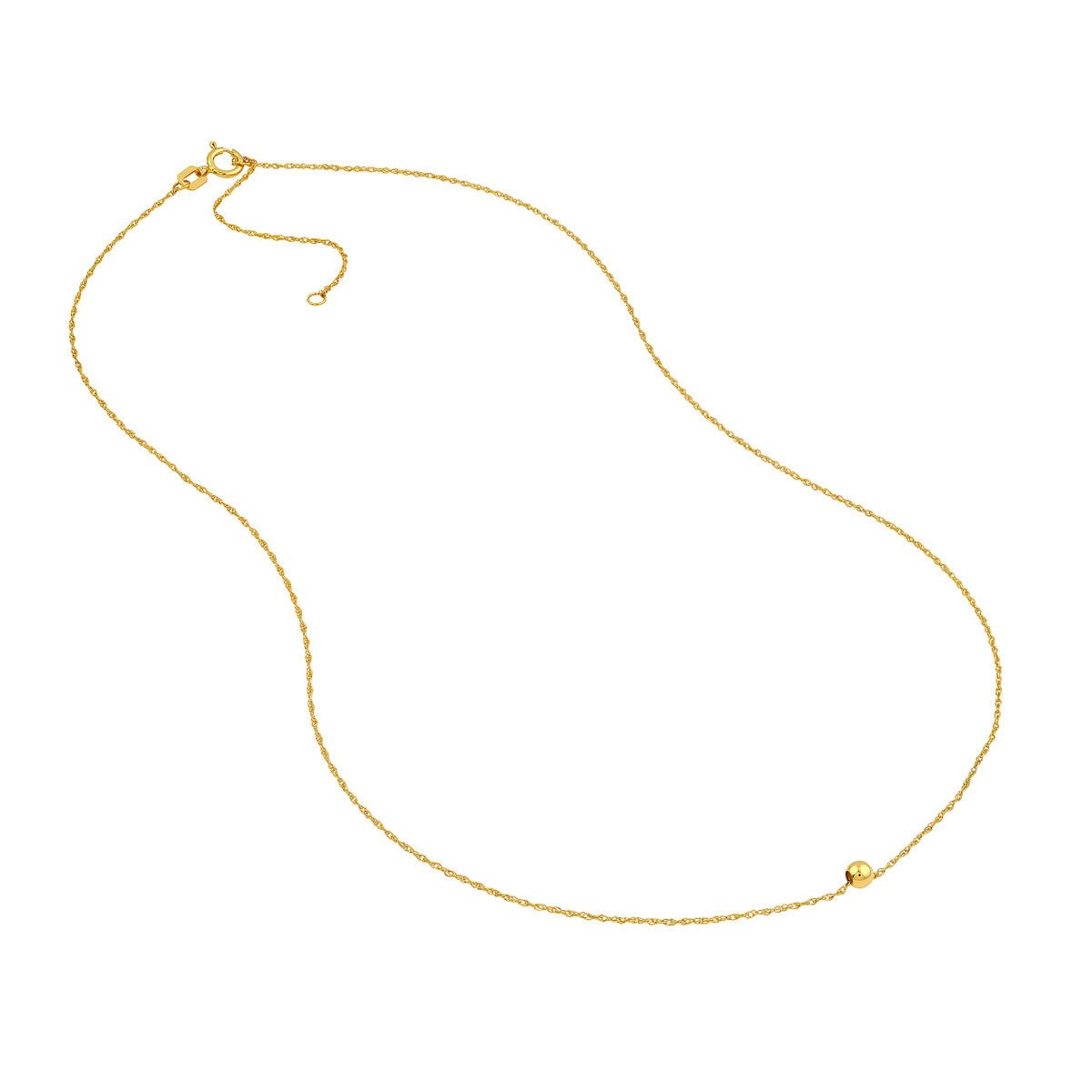 Birmingham Jewelry - 14K Yellow Gold Small Bead Pendant Necklace - Birmingham Jewelry