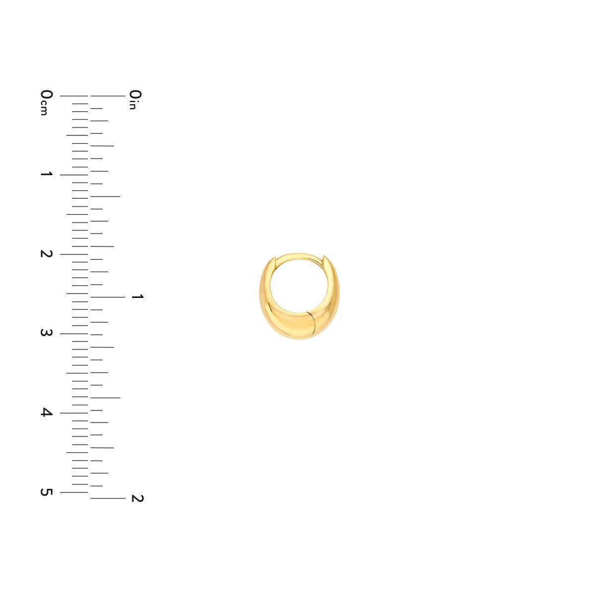 Birmingham Jewelry - 14K Yellow Gold Small Graduated Round Hoop Earrings - Birmingham Jewelry