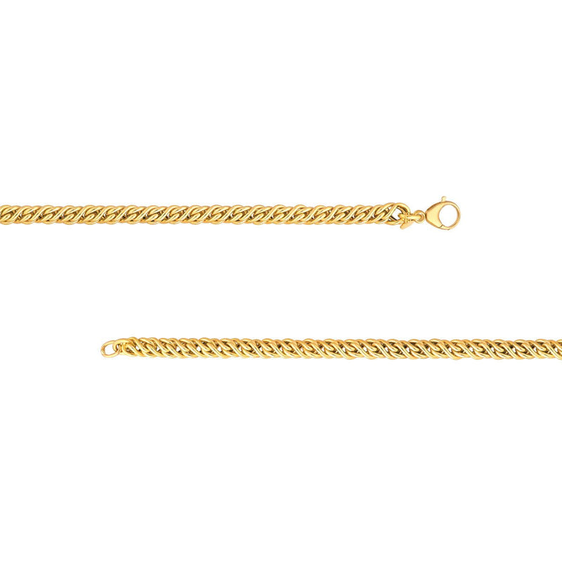 Birmingham Jewelry - 14K Yellow Gold Small Twisted Cable Chain Bracelet - Birmingham Jewelry