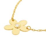 Birmingham Jewelry - 14K Yellow Gold So You Diamond Flower Necklace - Birmingham Jewelry