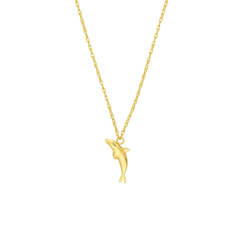 Birmingham Jewelry - 14K Yellow Gold So You Dolphin Necklace - Birmingham Jewelry