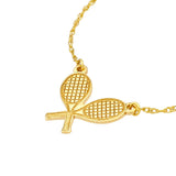 Birmingham Jewelry - 14K Yellow Gold So You Tennis Rackets Necklace - Birmingham Jewelry