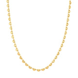 Birmingham Jewelry - 14K Yellow Gold Solid Small Heart Link Chain - Birmingham Jewelry