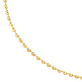 Birmingham Jewelry - 14K Yellow Gold Solid Small Heart Link Chain - Birmingham Jewelry