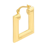 Birmingham Jewelry - 14K Yellow Gold Square Polished Puff Earrings - Birmingham Jewelry