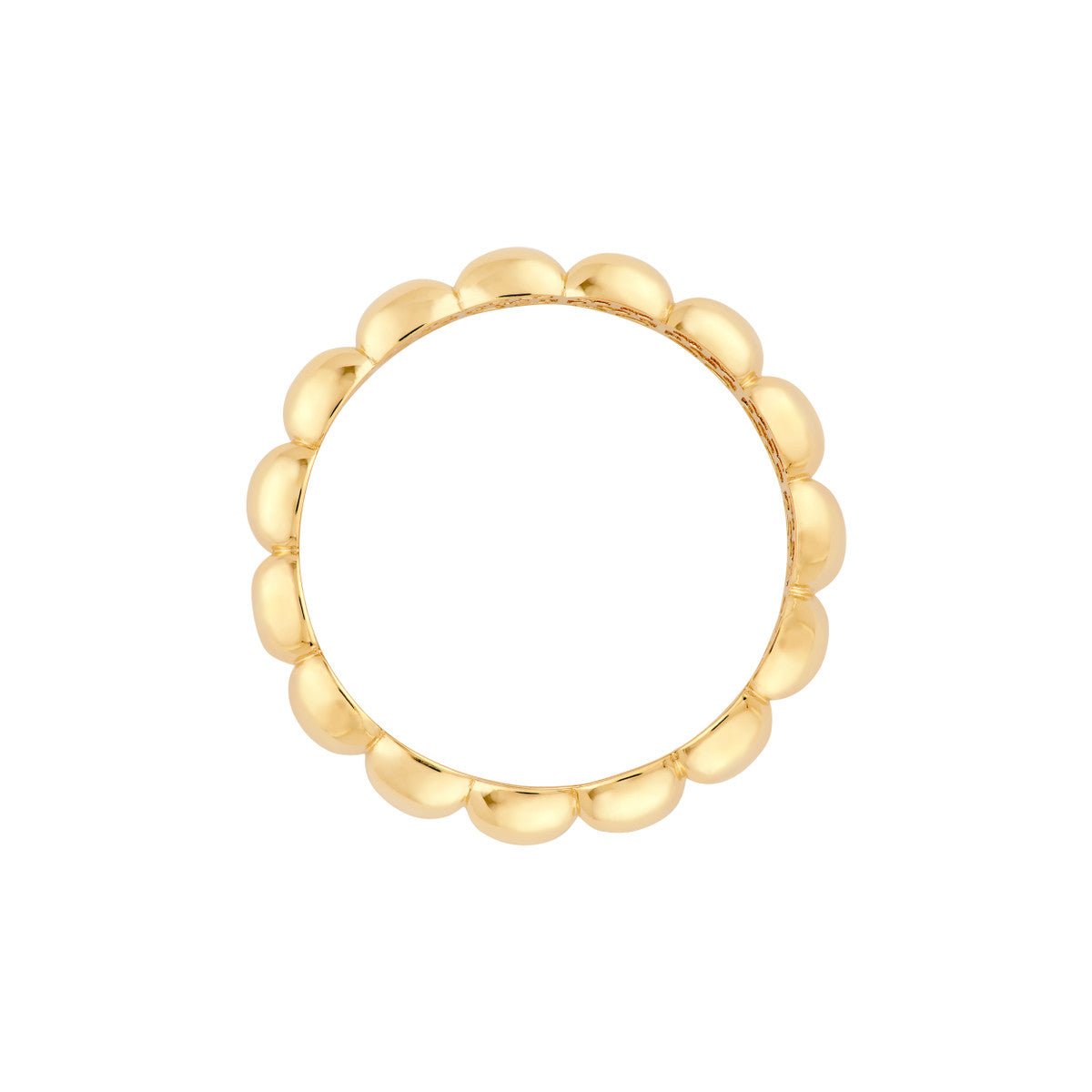 Birmingham Jewelry - 14K Yellow Gold Square Puff Band - Birmingham Jewelry