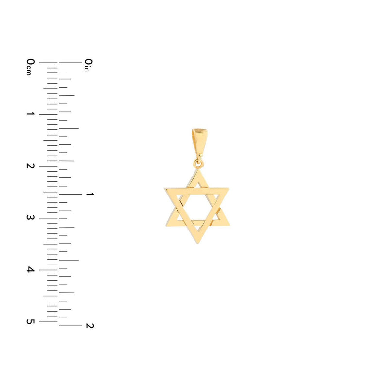 Birmingham Jewelry - 14K Yellow Gold Star Of David Pendant - Birmingham Jewelry