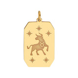 Birmingham Jewelry - 14K Yellow Gold Taurus Engraved Pendant - Birmingham Jewelry