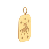 Birmingham Jewelry - 14K Yellow Gold Taurus Engraved Pendant - Birmingham Jewelry