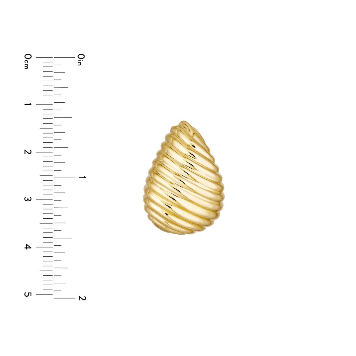 Birmingham Jewelry - 14K Yellow Gold Teardrop Graduated Swirl Earrings - Birmingham Jewelry
