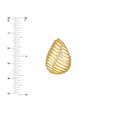 Birmingham Jewelry - 14K Yellow Gold Teardrop Graduated Swirl Earrings - Birmingham Jewelry