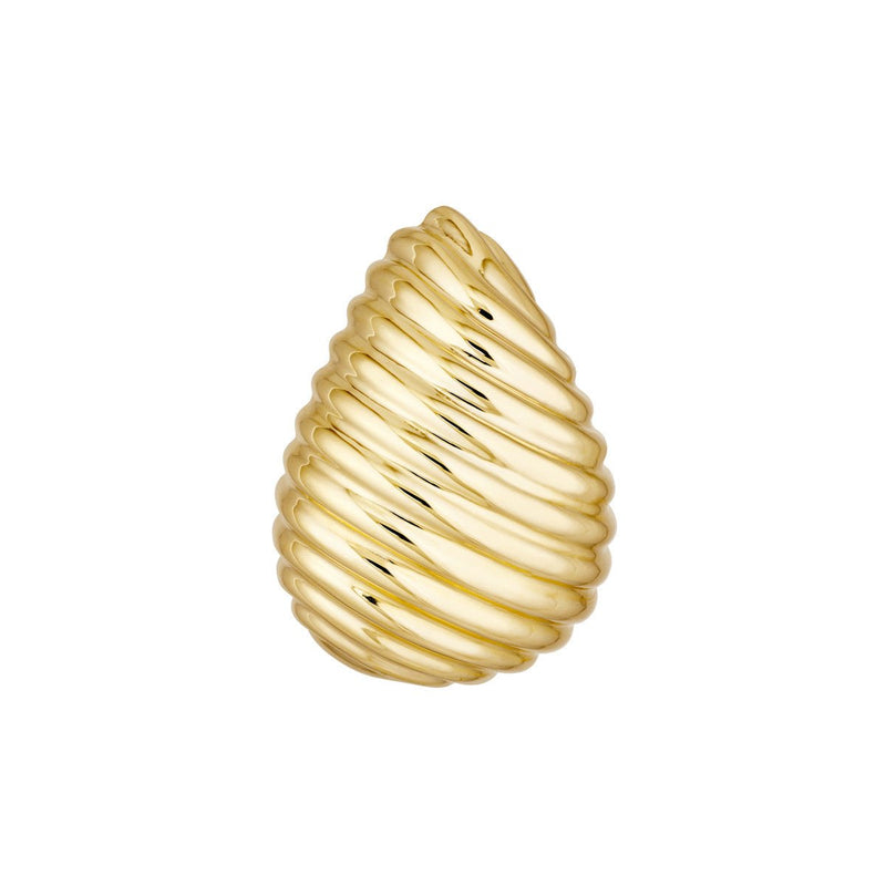 Birmingham Jewelry - 14K Yellow Gold Teardrop Graduated Swirl Earrings - Birmingham Jewelry
