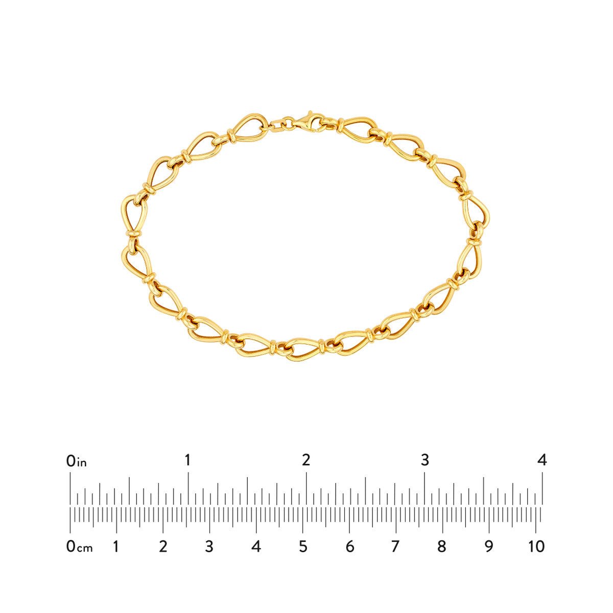 Birmingham Jewelry - 14K Yellow Gold Teardrop Link Bracelet - Birmingham Jewelry