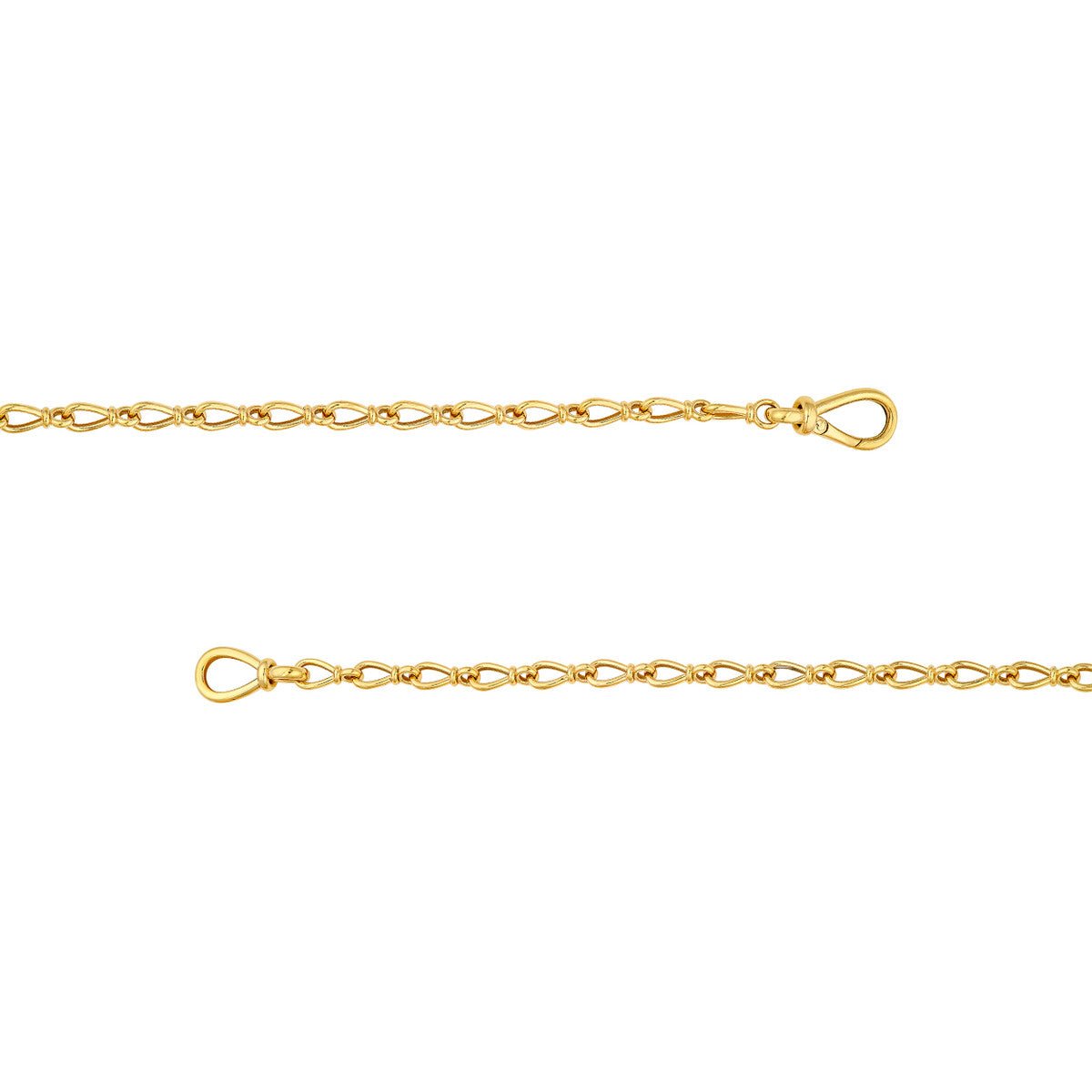 Birmingham Jewelry - 14K Yellow Gold Teardrop Link Lariat Necklace - Birmingham Jewelry