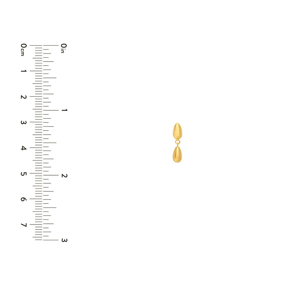 Birmingham Jewelry - 14K Yellow Gold Teardrop Small Dangle Earrings - Birmingham Jewelry