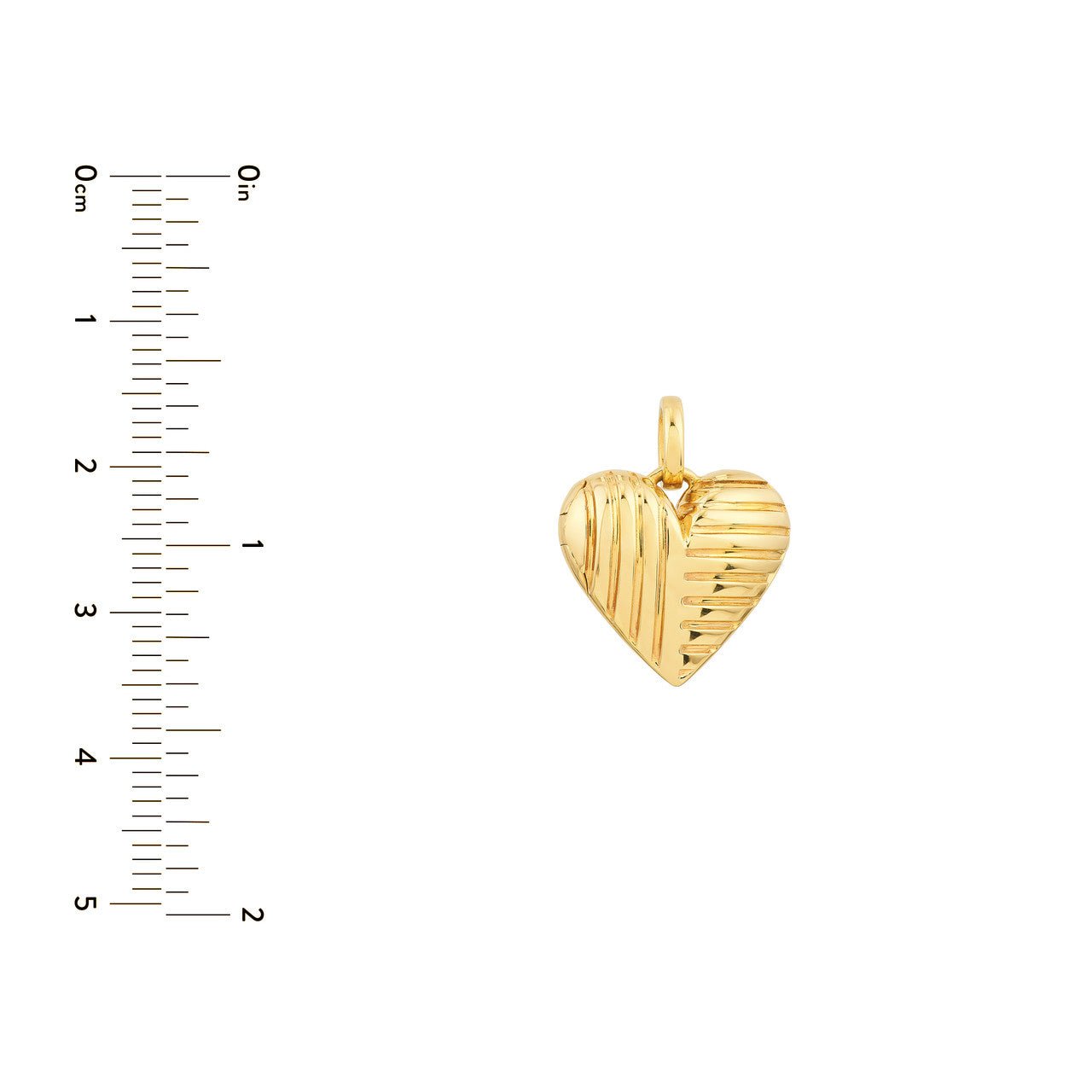 Birmingham Jewelry - 14K Yellow Gold Textured Heart Locket - Birmingham Jewelry