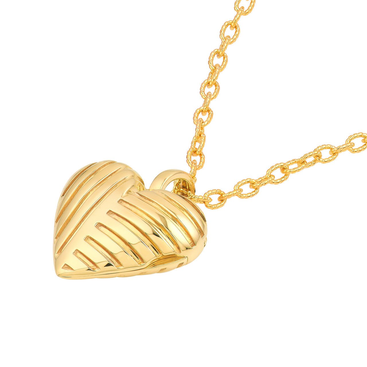 Birmingham Jewelry - 14K Yellow Gold Textured Heart Locket - Birmingham Jewelry