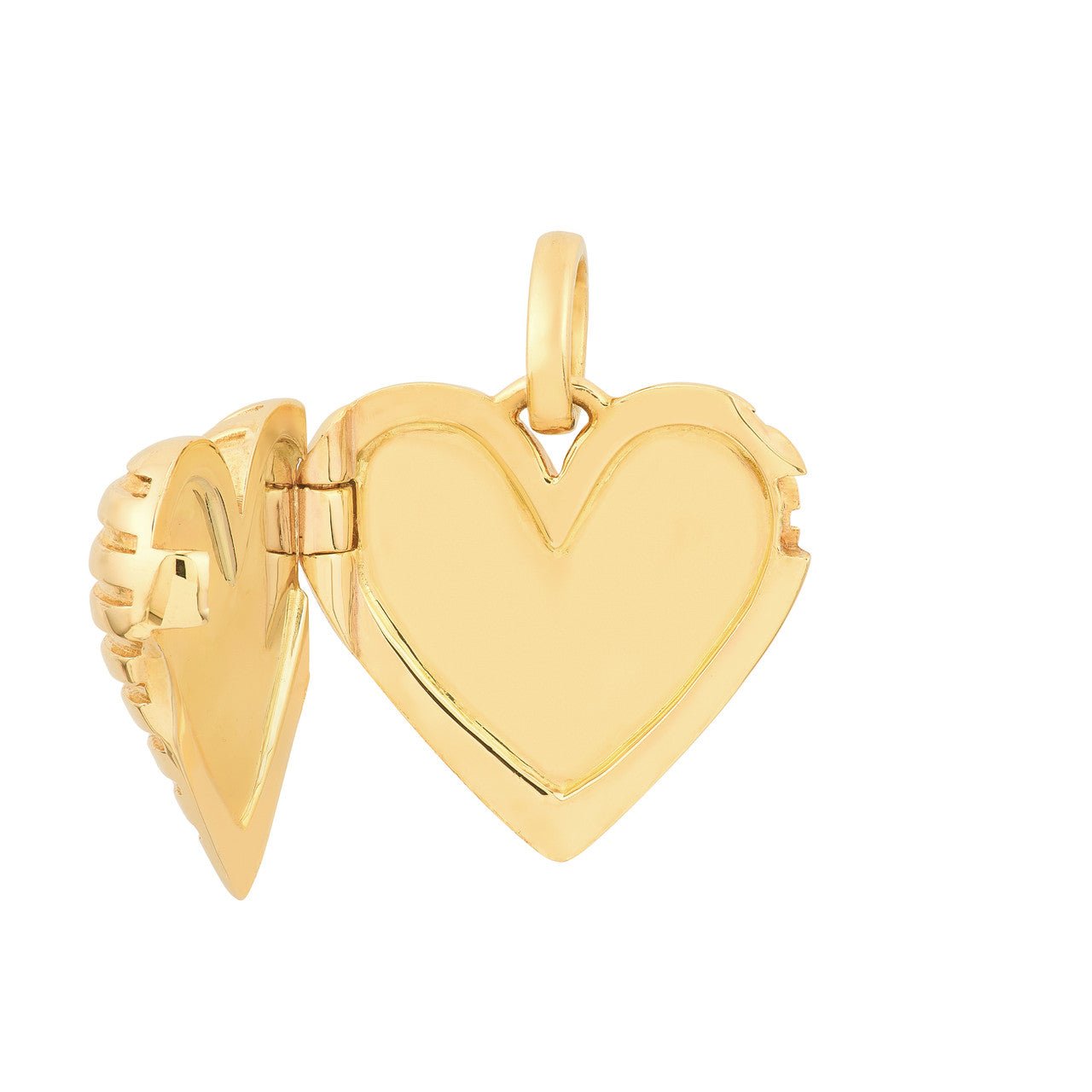 Birmingham Jewelry - 14K Yellow Gold Textured Heart Locket - Birmingham Jewelry