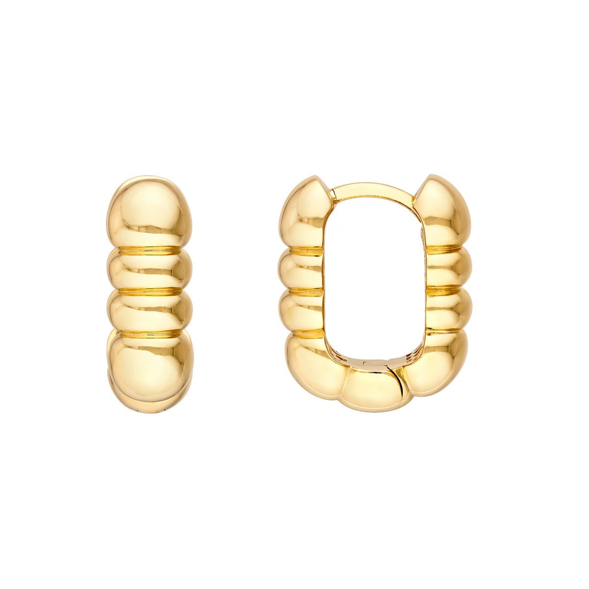 Birmingham Jewelry - 14K Yellow Gold Textured Huggies - Birmingham Jewelry