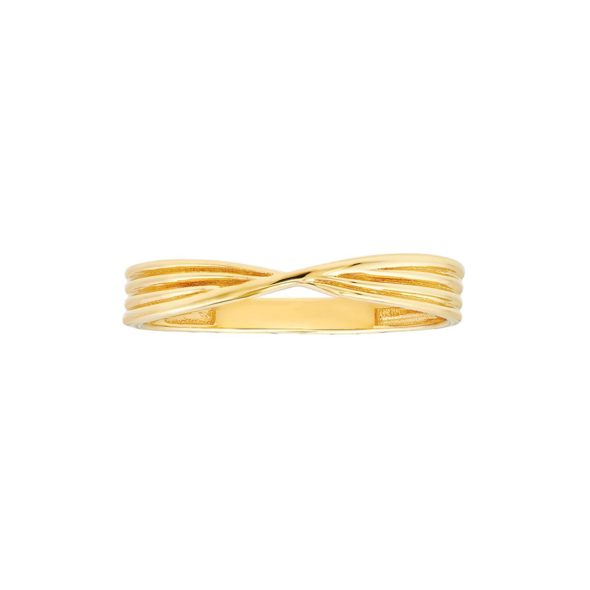 Birmingham Jewelry - 14K Yellow Gold Textured Pinched Band - Birmingham Jewelry