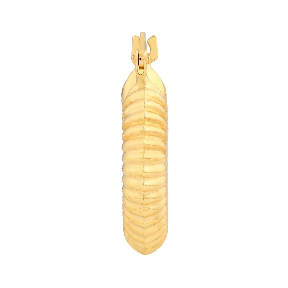 Birmingham Jewelry - 14K Yellow Gold Textured Round Hoop Earrings - Birmingham Jewelry