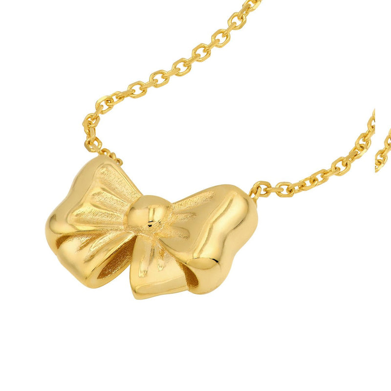 Birmingham Jewelry - 14K Yellow Gold Tied Bow Necklace - Birmingham Jewelry