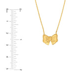 Birmingham Jewelry - 14K Yellow Gold Tied Bow Necklace - Birmingham Jewelry