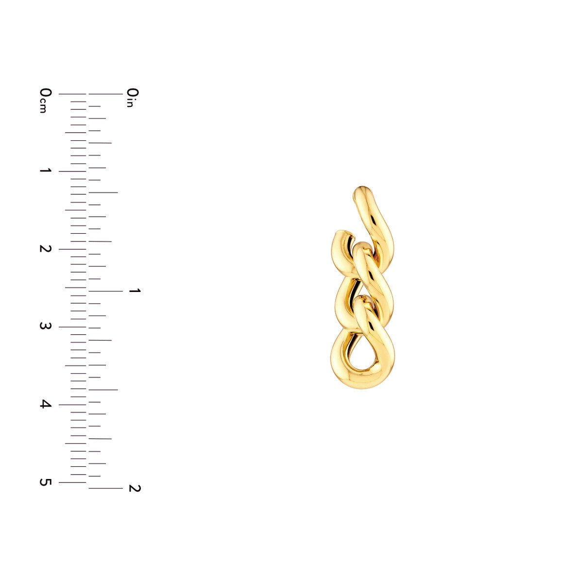 Birmingham Jewelry - 14K Yellow Gold Triple Curb Link Dangle Earrings - Birmingham Jewelry